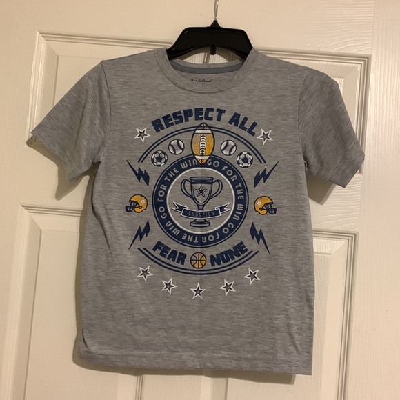 Kids Cat & Jack Grey Flame Resistant Graphic Tee Shirt Sleepware - Picture 5 of 6